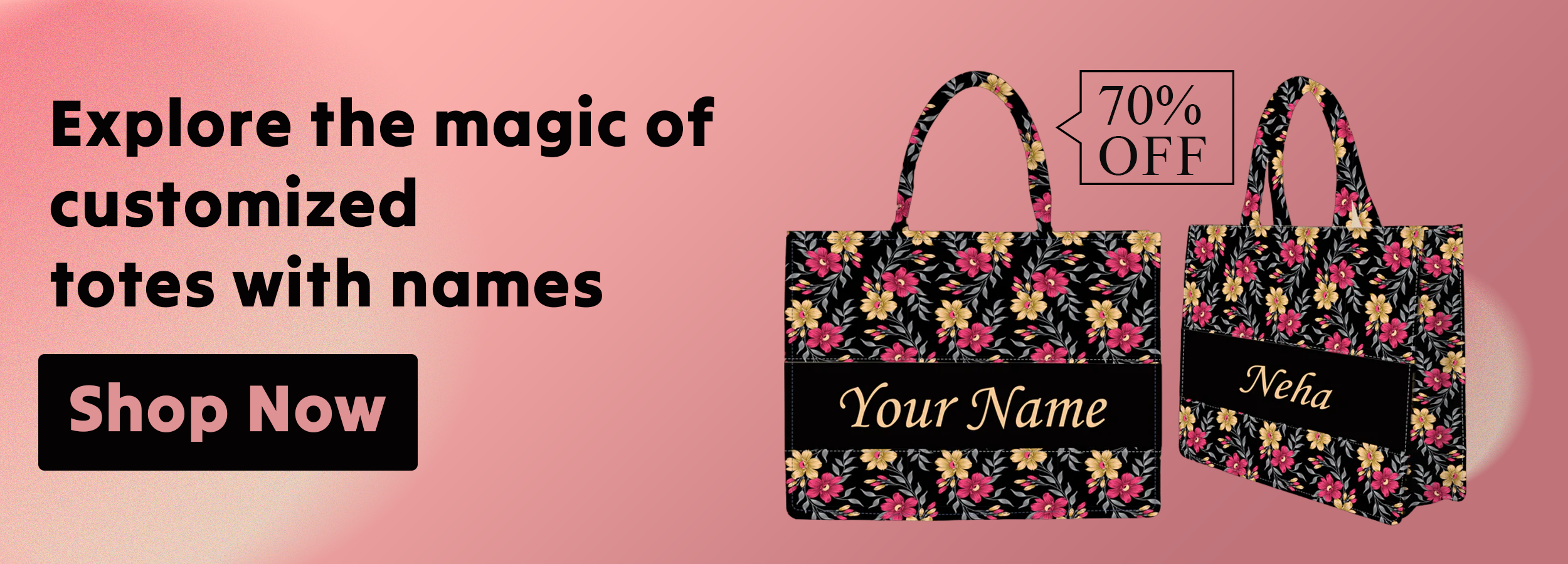 Explore the magic of customized totes with names