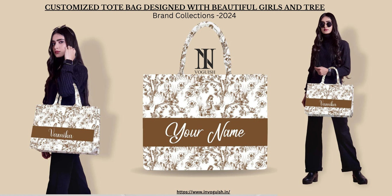 Customized Tote Bag Designed with Beautiful Girls And Trees