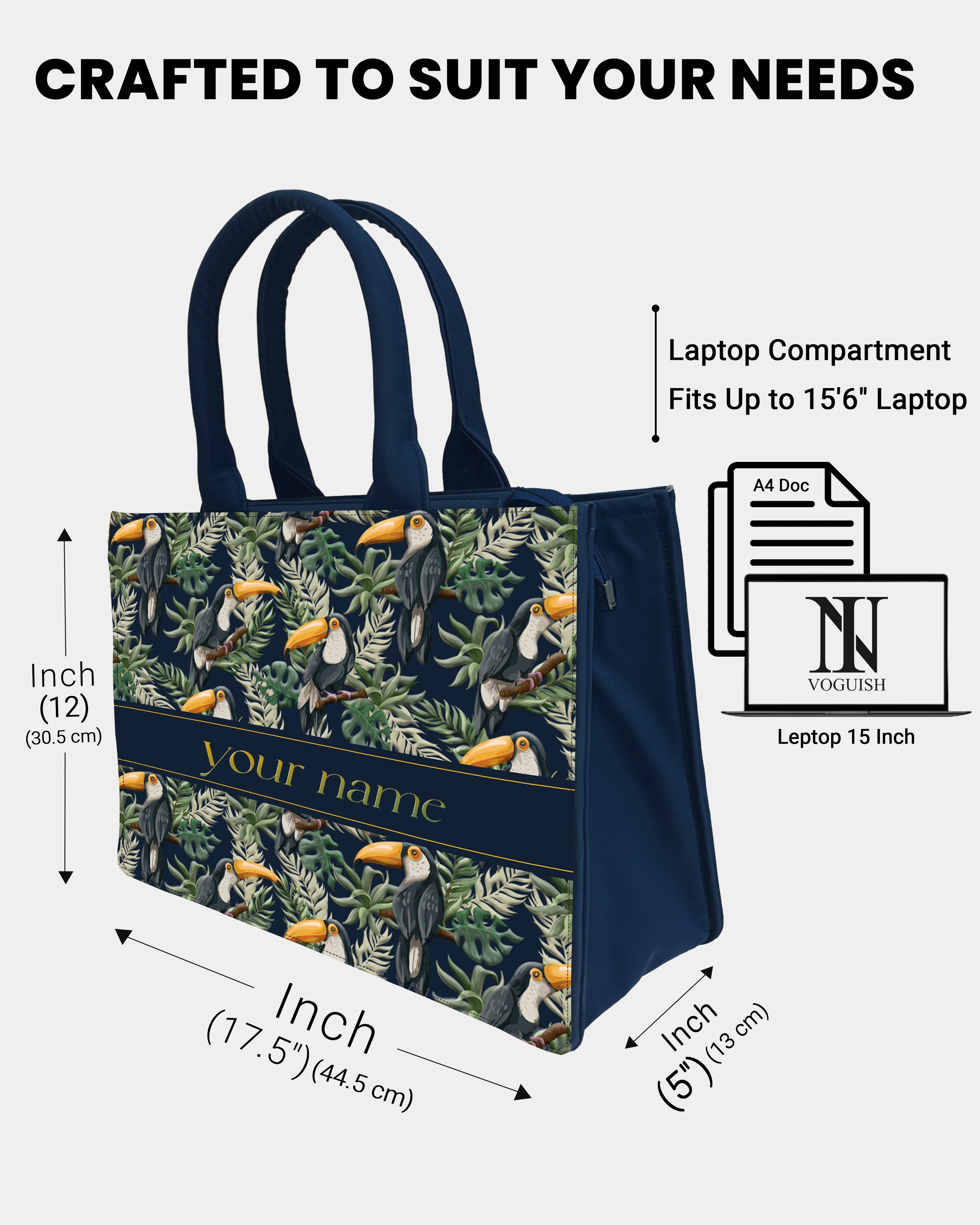 Birdsong Blooms Embossed Tote Bag