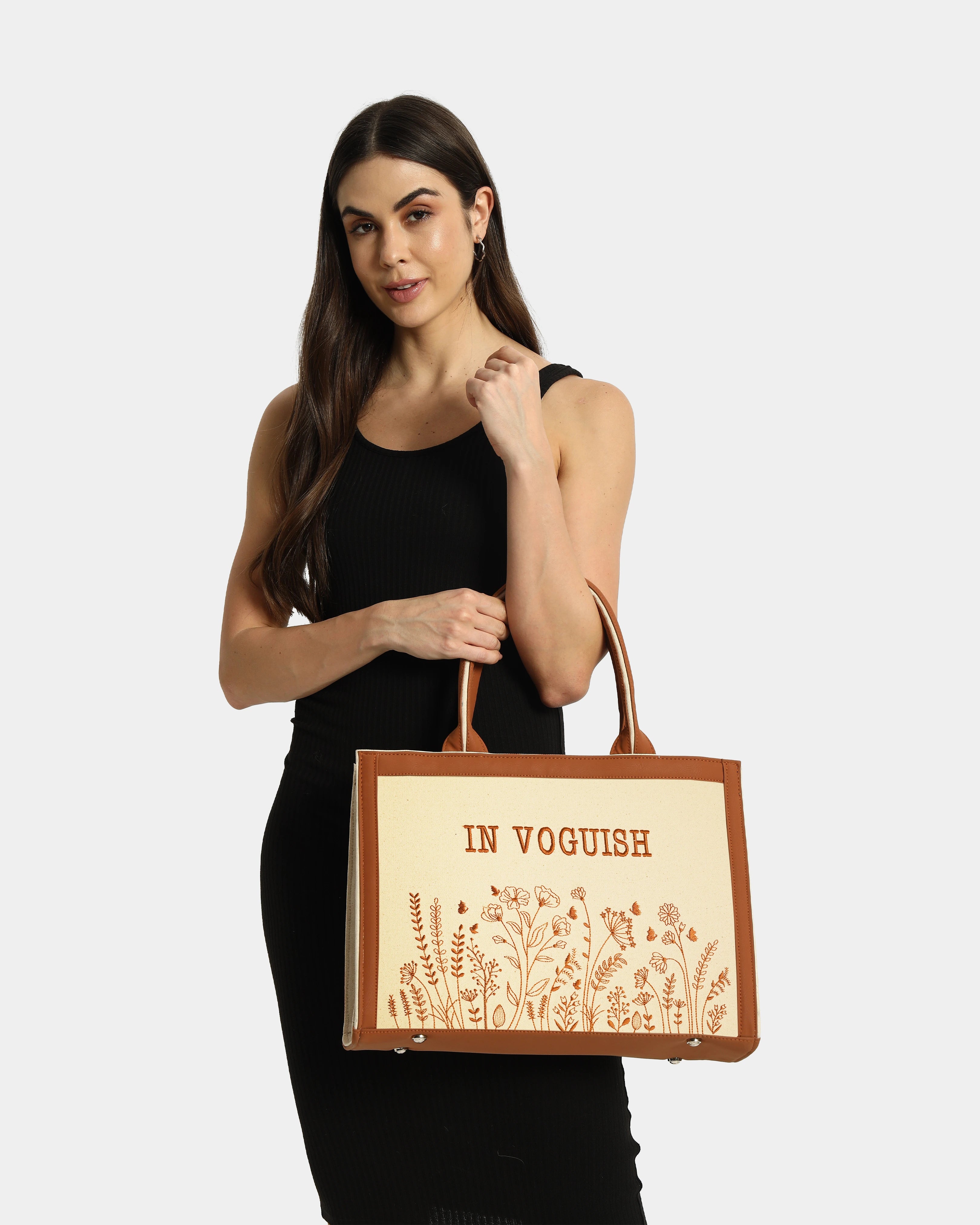 Meadow Bloom Customized Premium Embroidered Tote Bag