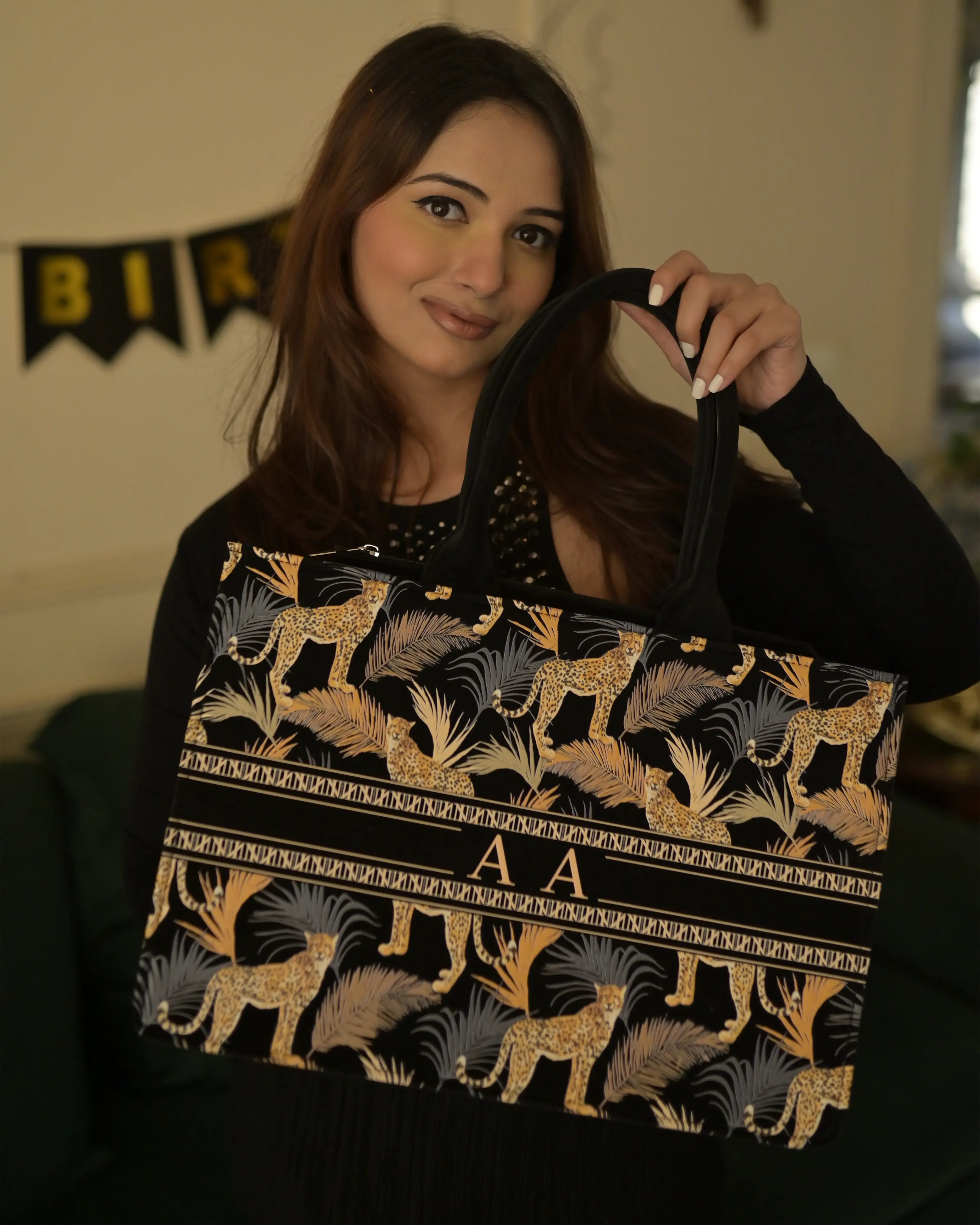 IN VOGUISH Leopard Designer Customized Tote Bag