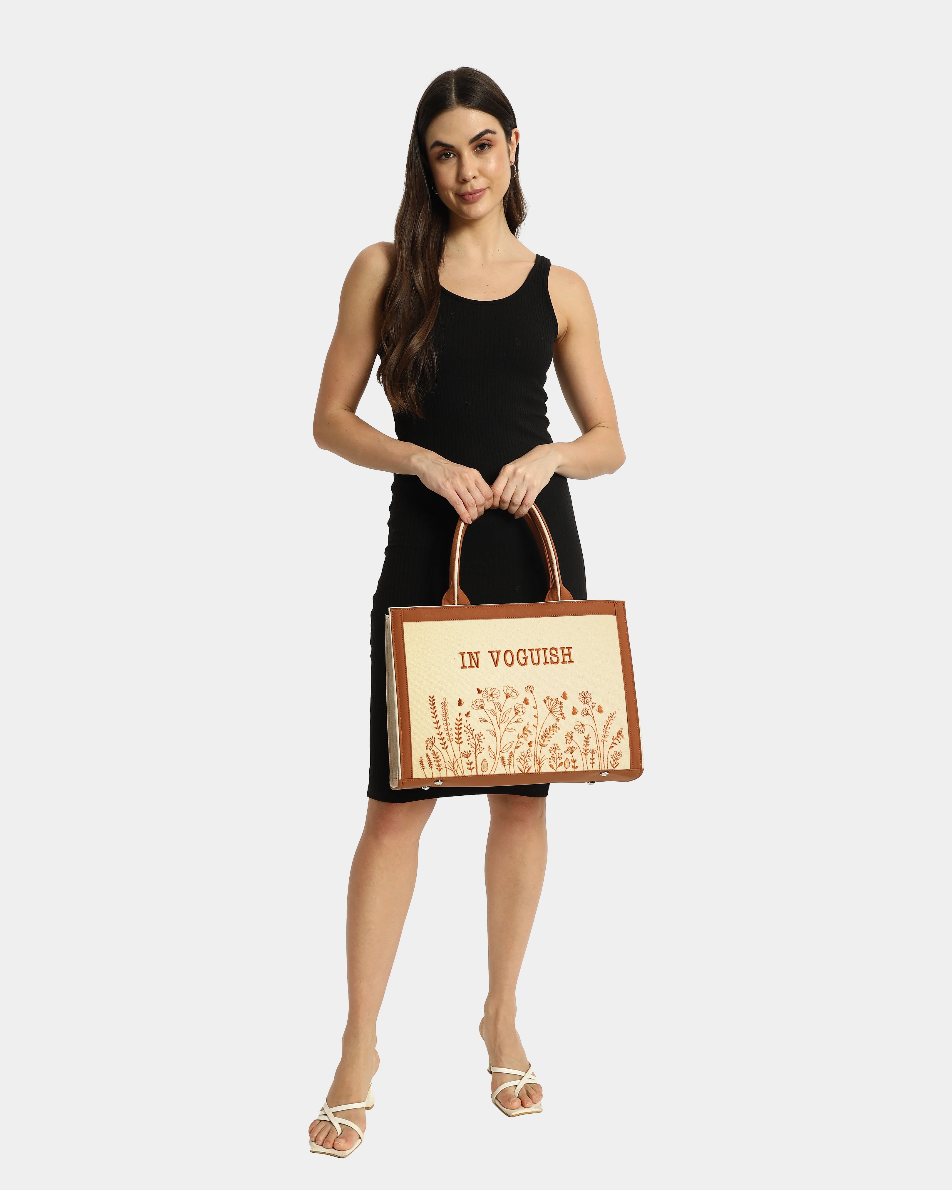 Meadow Bloom Customized Premium Embroidered Tote Bag