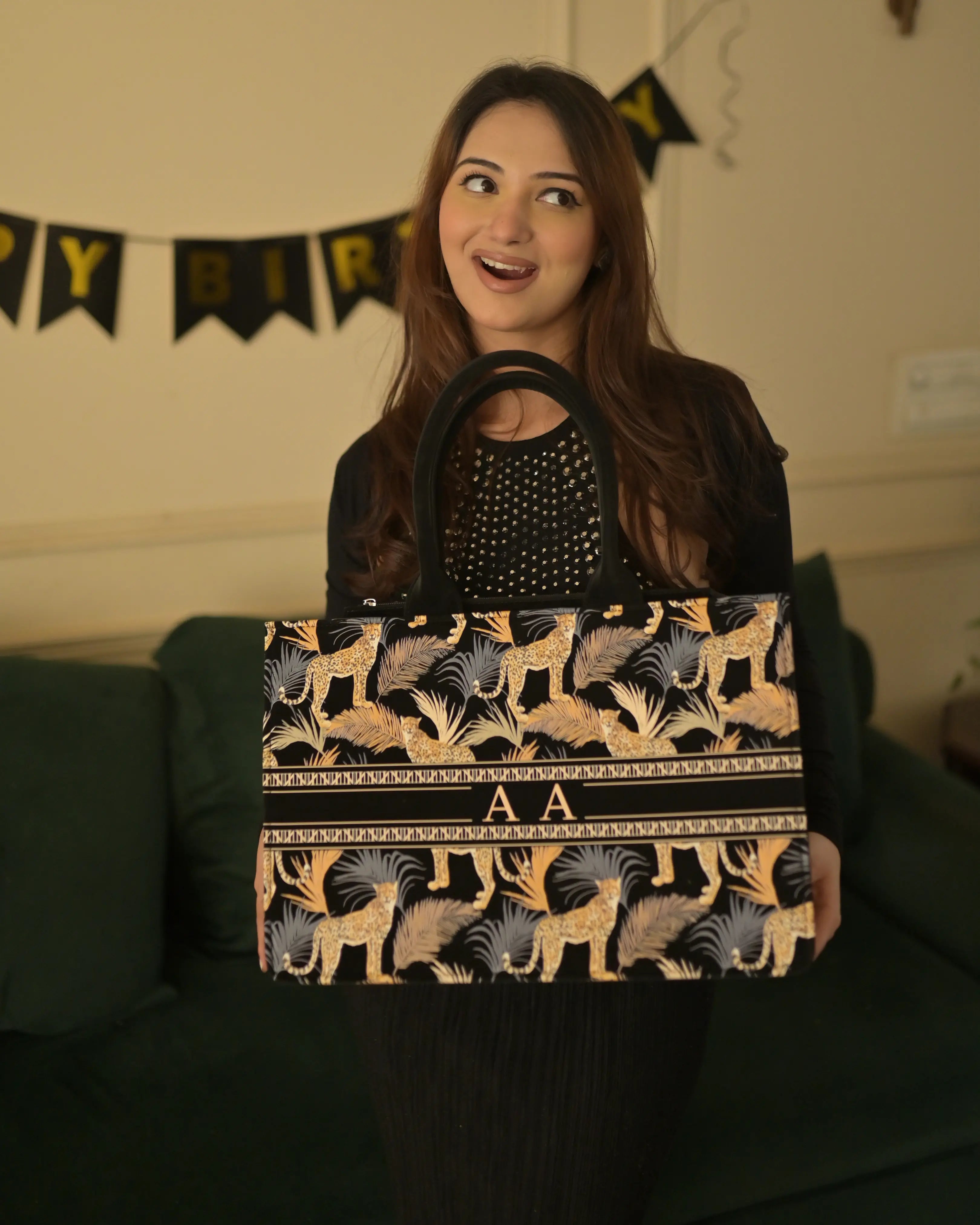 IN VOGUISH Leopard Designer Customized Tote Bag