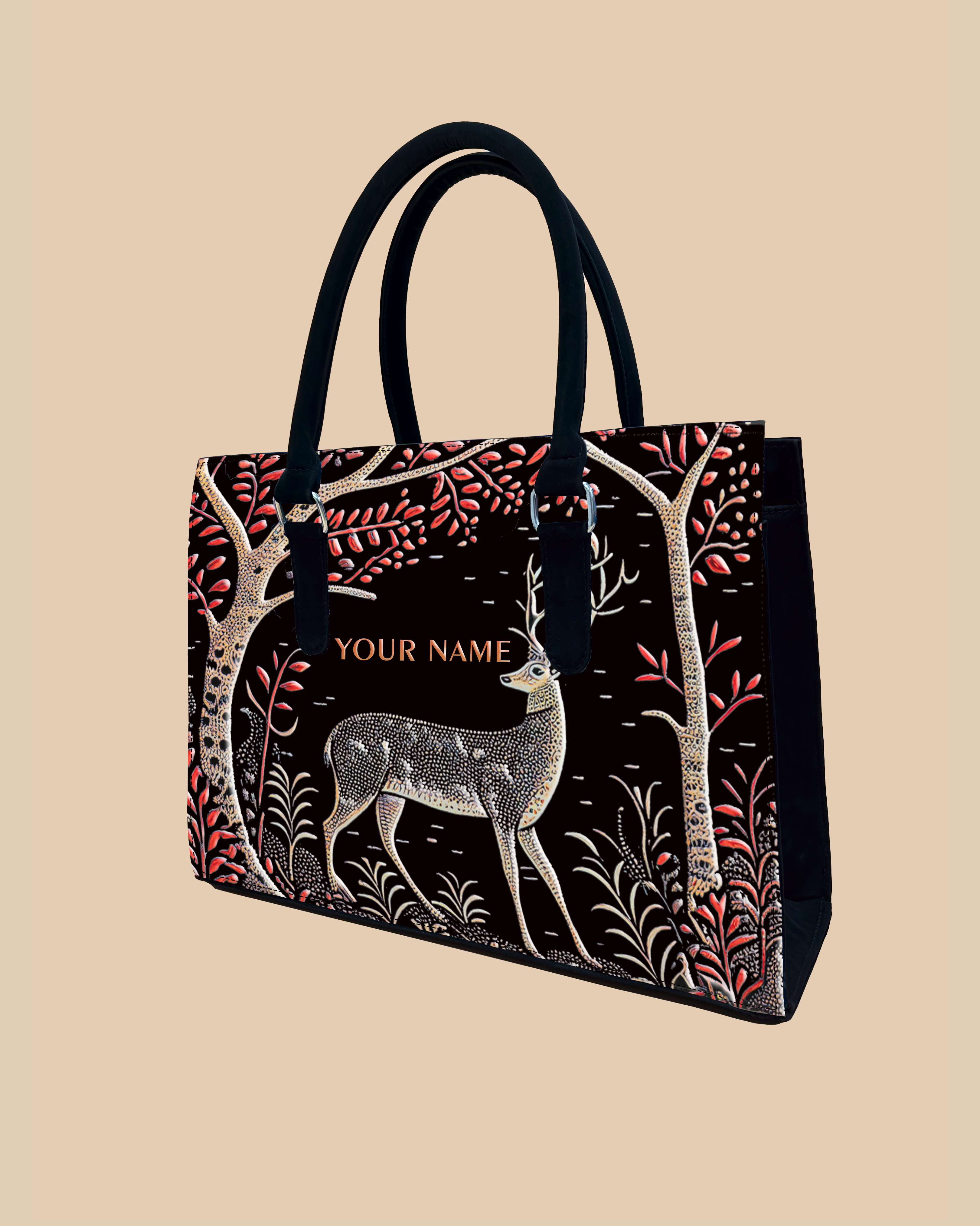 Deer in Jungle Designer Sling Tote