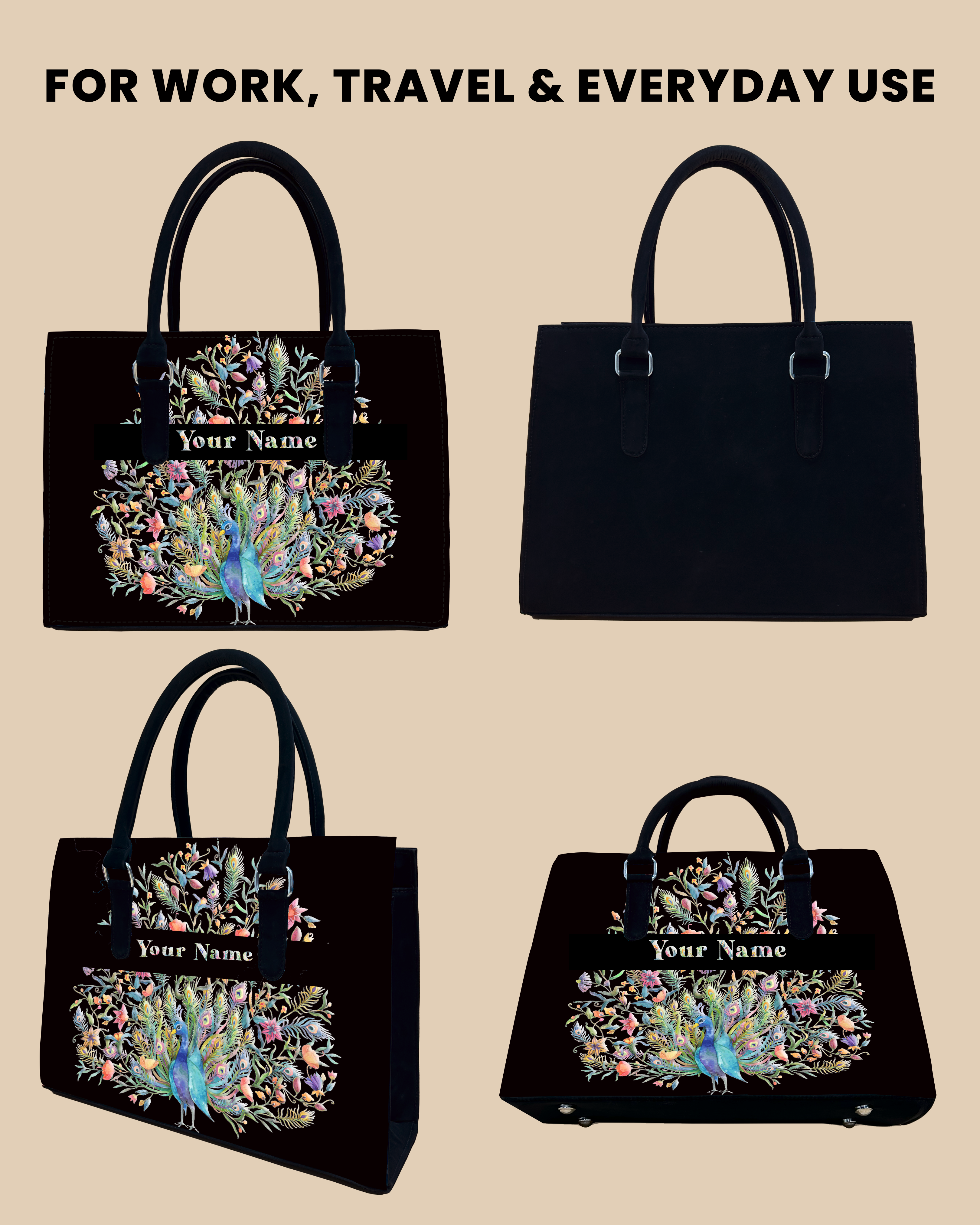 Peacock Designer Sling Tote