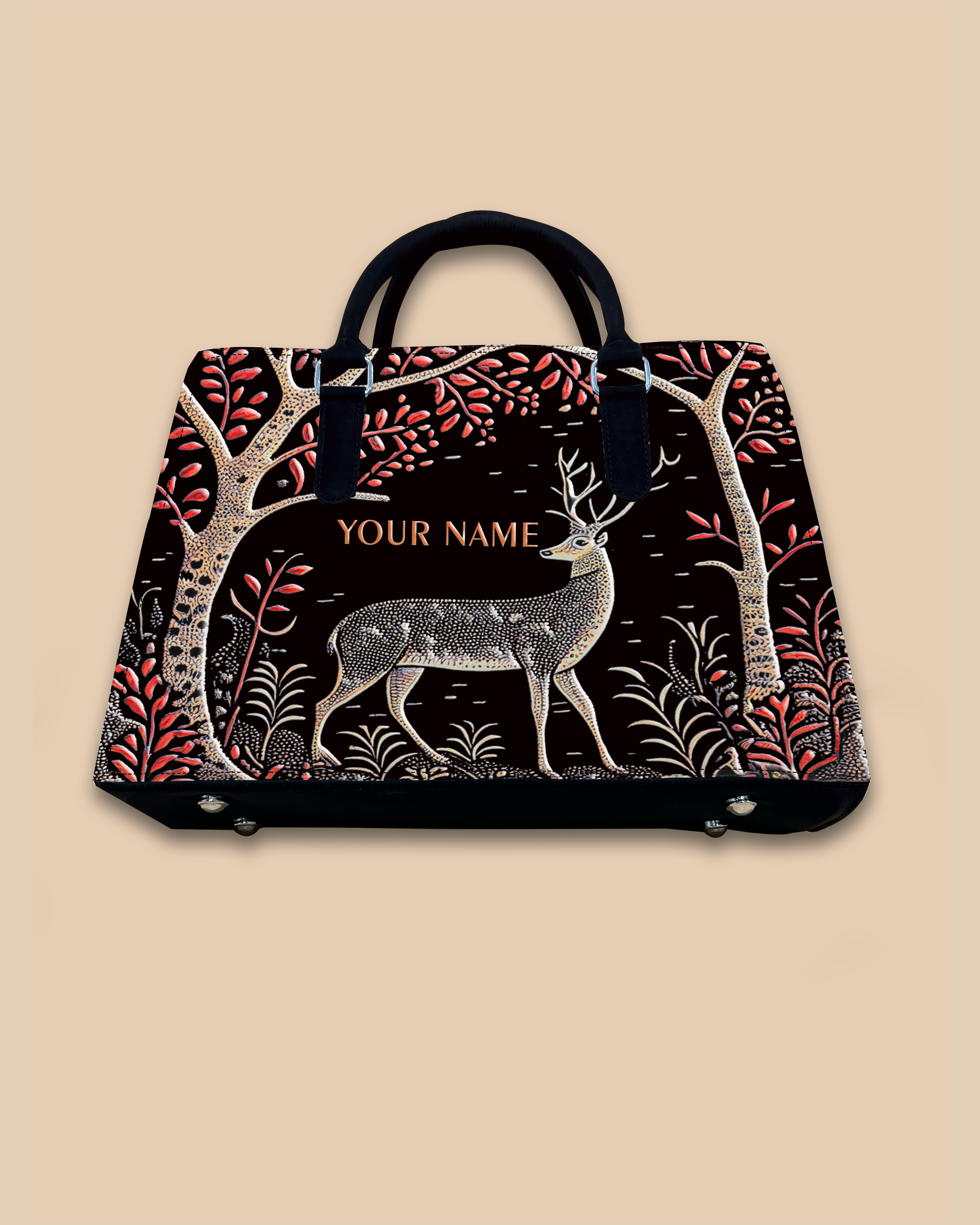 Deer in Jungle Designer Sling Tote