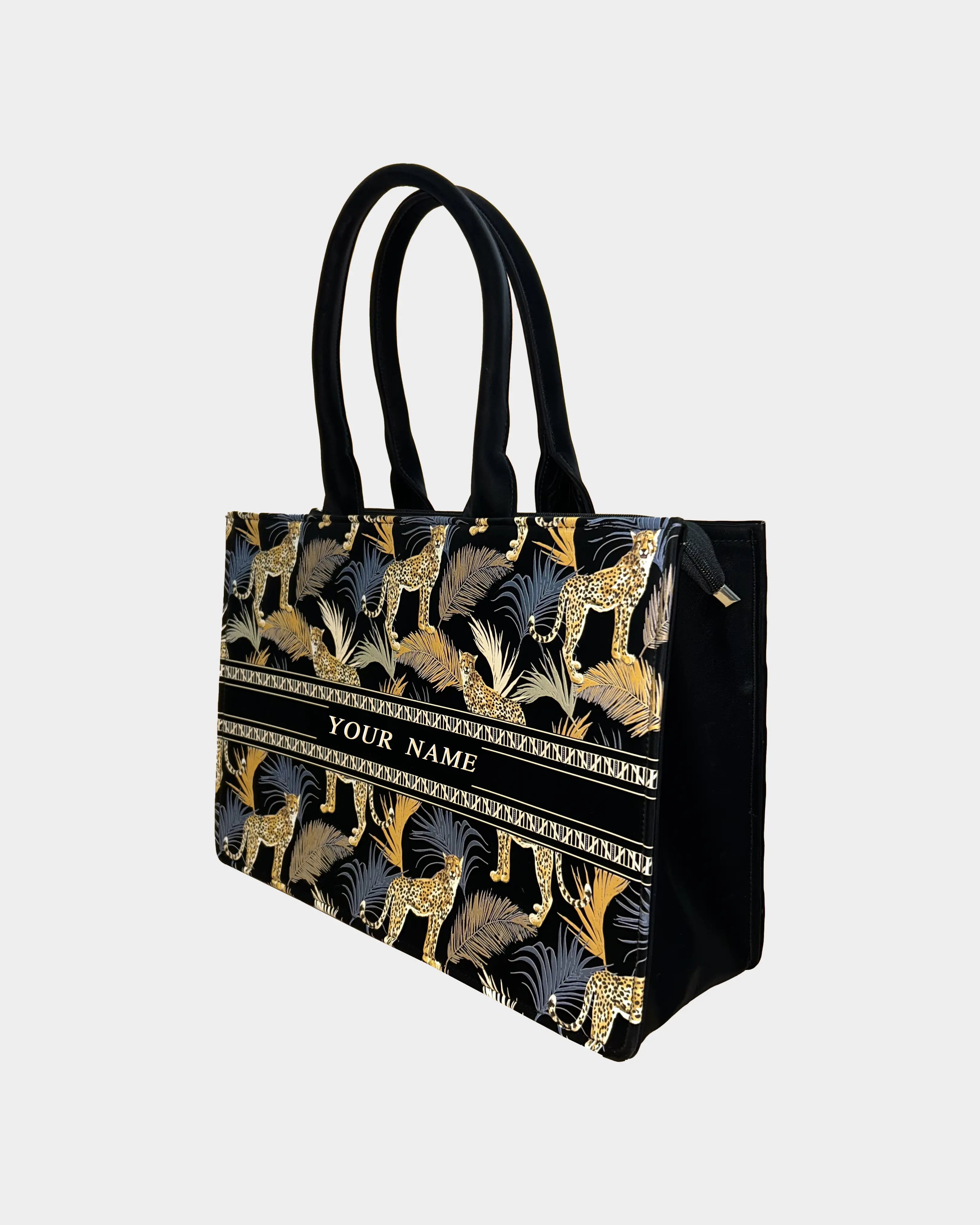 IN VOGUISH Leopard Designer Customized Tote Bag