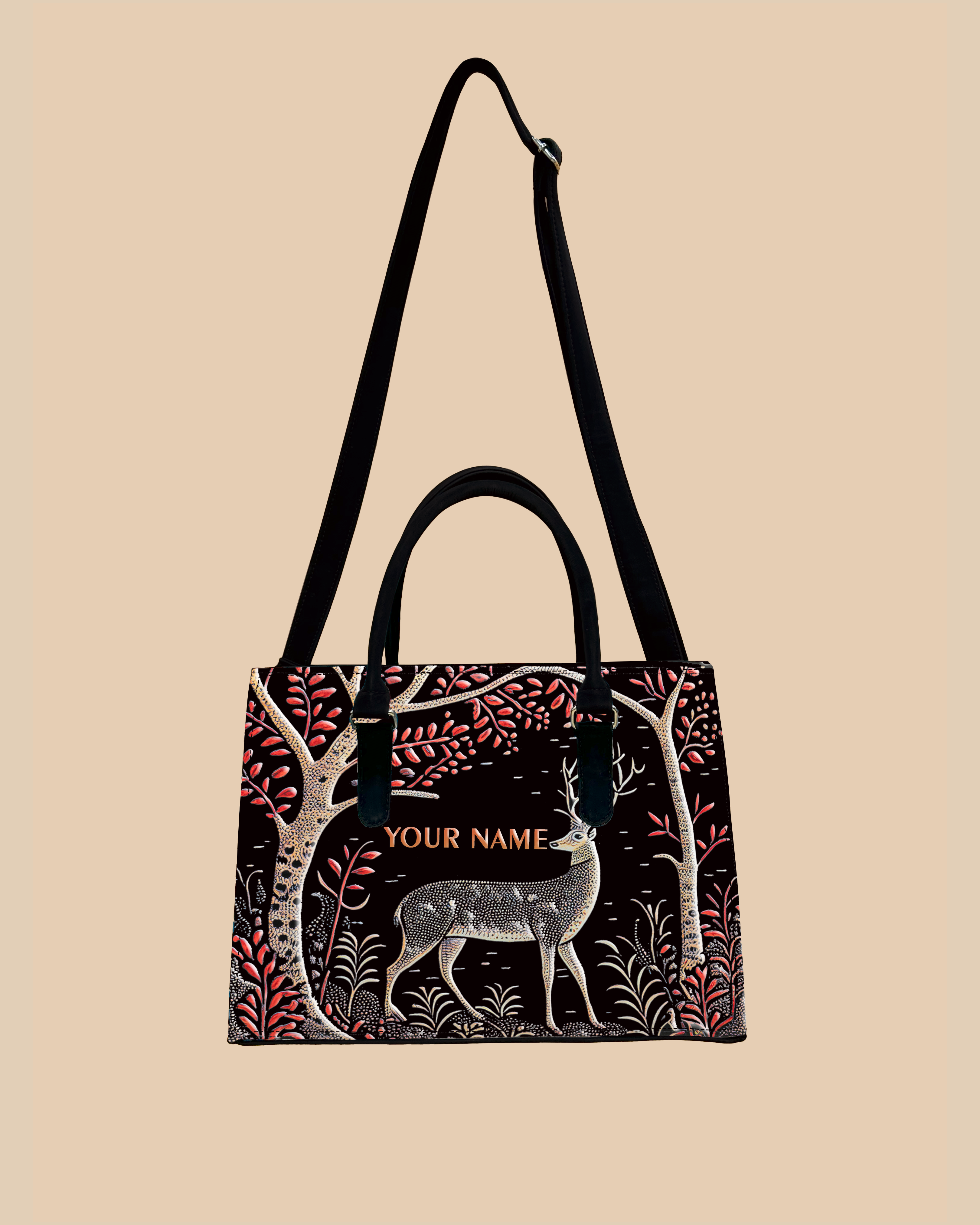 Deer in Jungle Designer Sling Tote