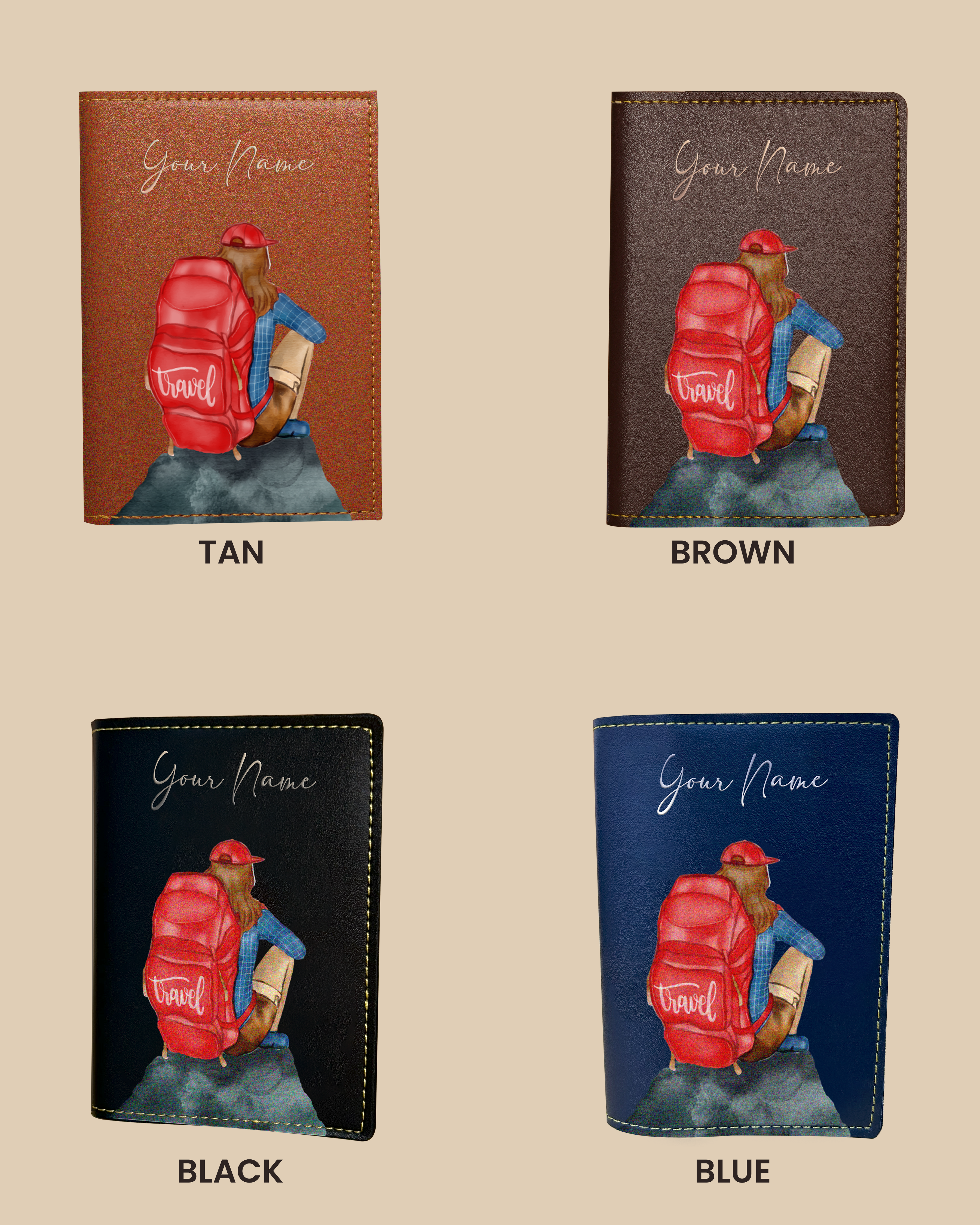 Customized Passport Cover -   TRAVEL