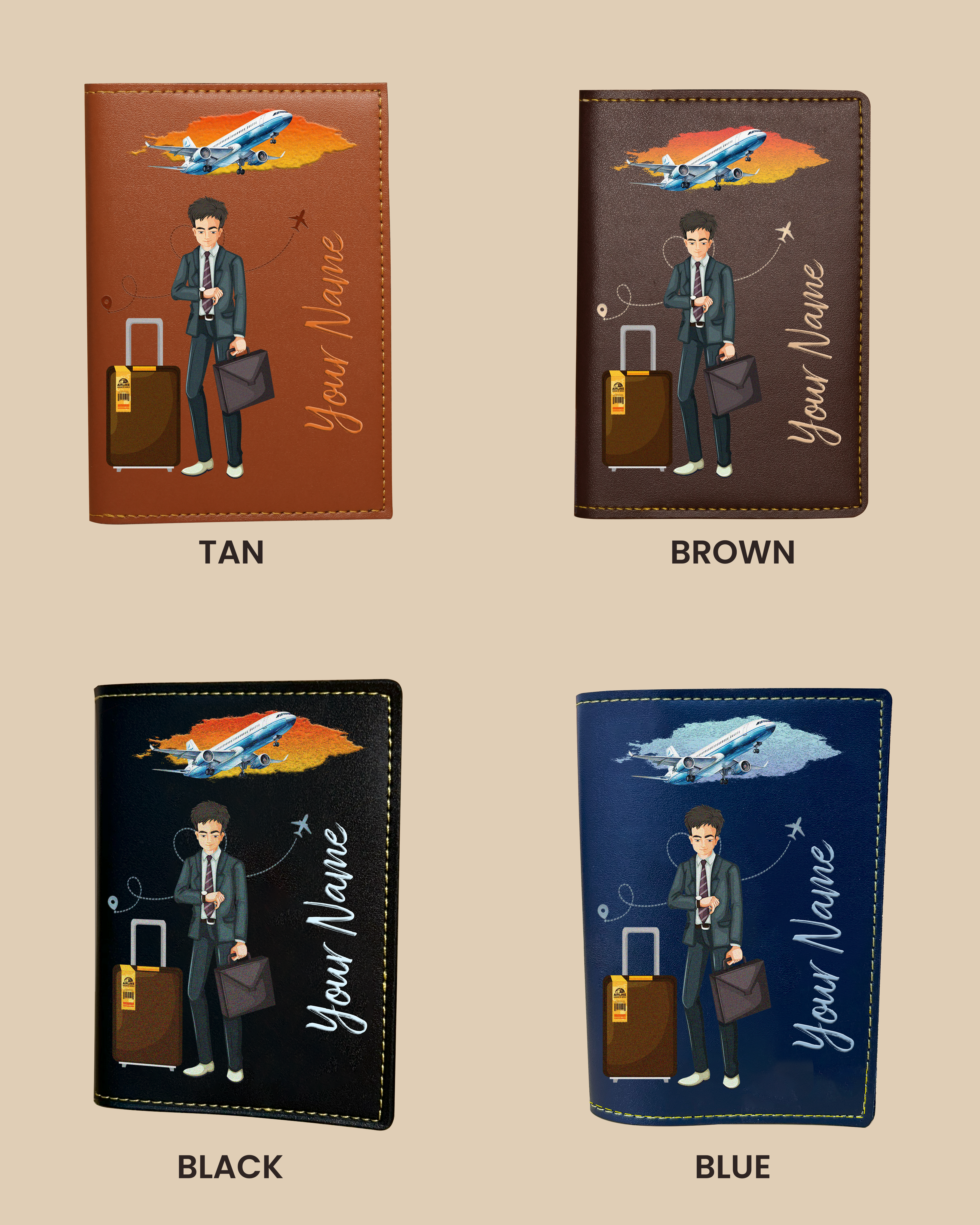 Customized Passport Cover - ITS TO TRAVEL TIME