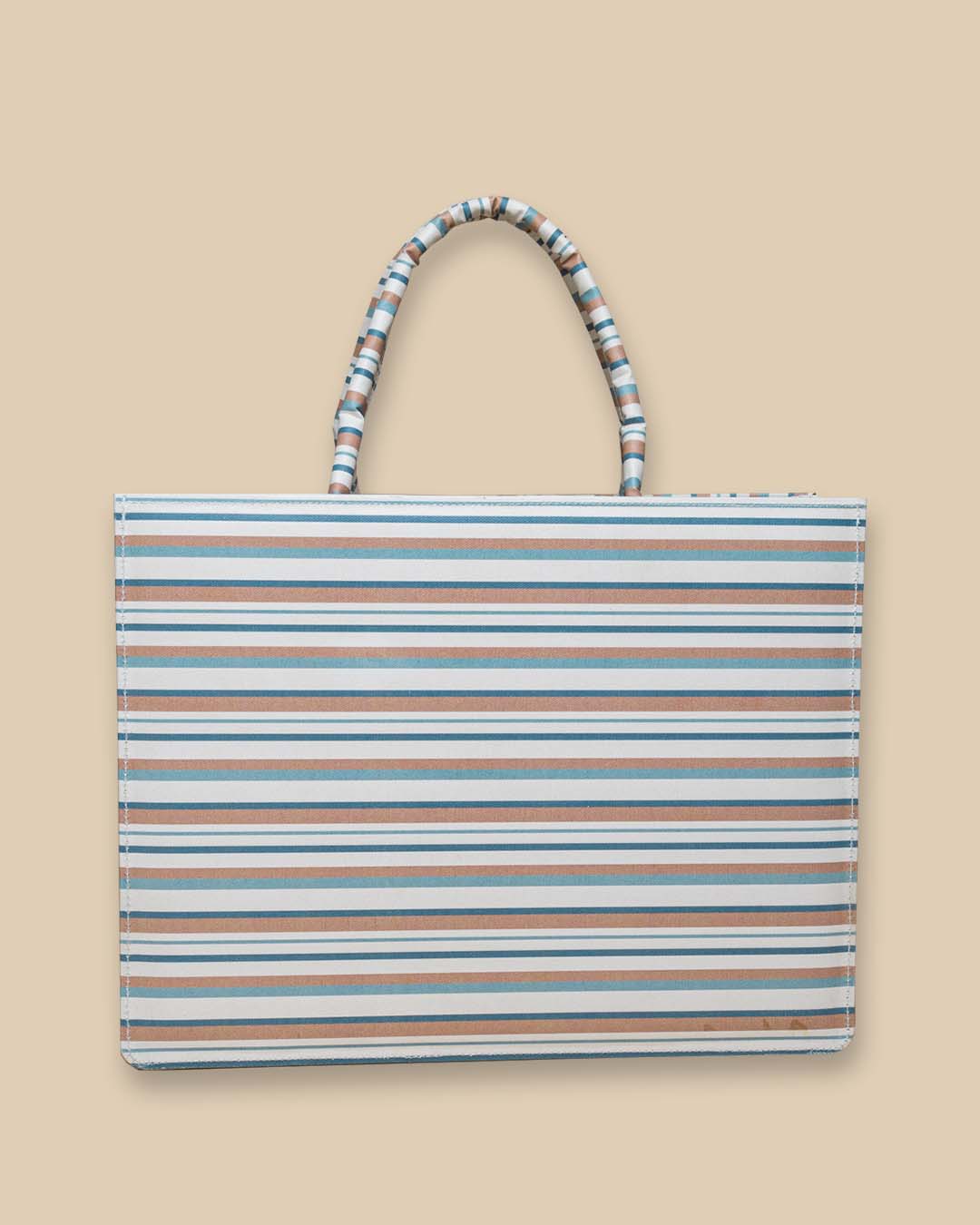 Trendy Design Vertical Line Pattern Personalized Tote Bag